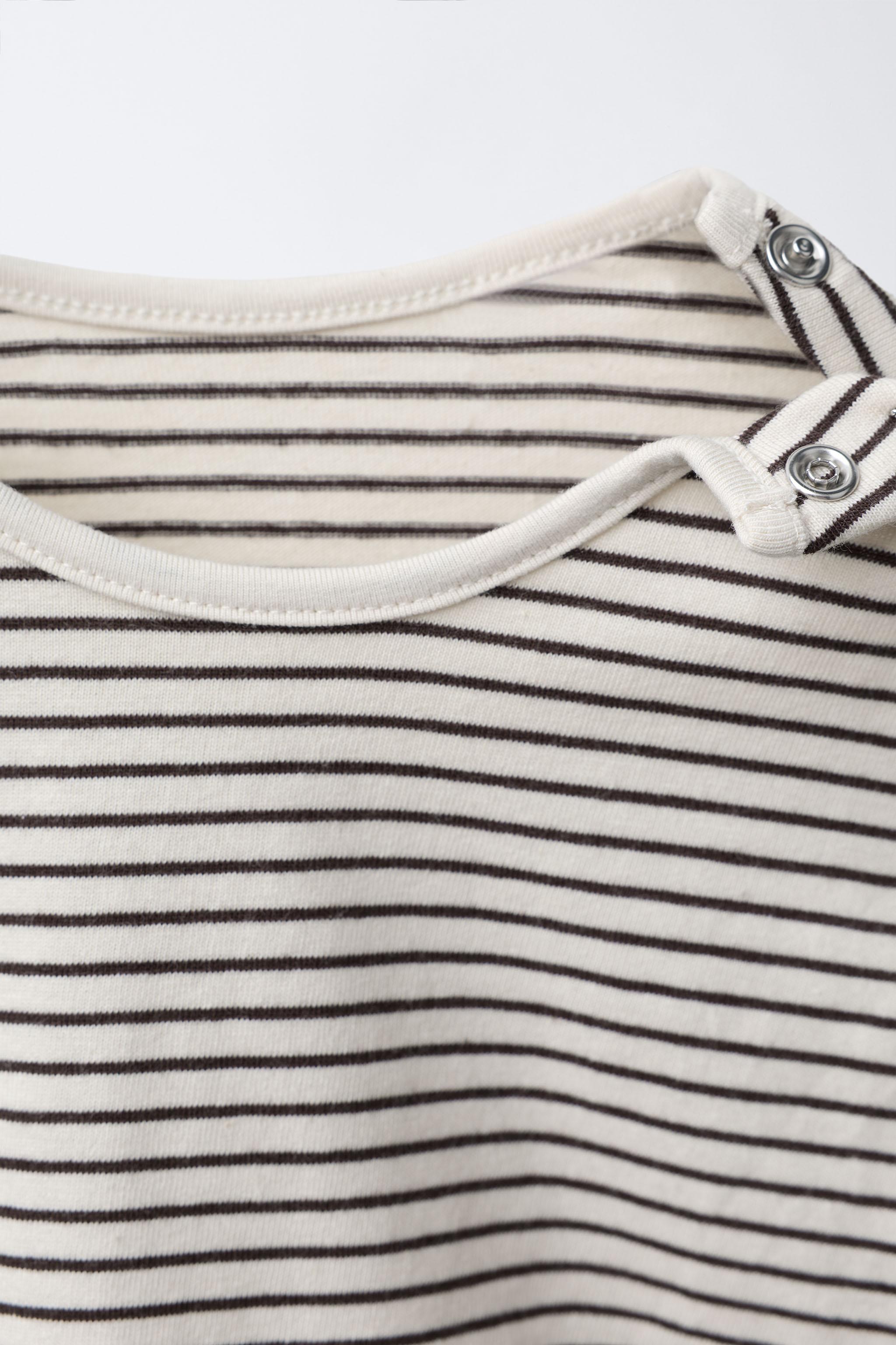 THREE-PACK OF STRIPED AND SOLID T-SHIRTS